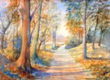 46 - Autumn Path - Watercolour - Joy Perkins.JPG